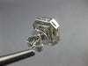 ESTATE LARGE 1.25CT DIAMOND 18KT WHITE GOLD CLUSTER SQUARE OCTAGON STUD EARRINGS