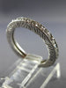 ESTATE .60CT DIAMOND 14KT WHITE GOLD 3D ETERNITY FILIGREE ANNIVERSARY RING #7831
