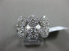 ESTATE WIDE 1.24CT DIAMOND 18KT WHITE GOLD 3D MULTI FLOWER FILIGREE FUN RING VVS