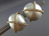 ESTATE EXTRA LARGE .94CT DIAMOND & AAA SOUTH SEA PEARL 18K ROSE GOLD 3D EARRINGS