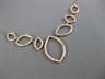 ESTATE LARGE .63CT DIAMOND 14K ROSE GOLD 3D OPEN MARQUISE SHAPE V SHAPE NECKLACE