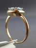 ESTATE 1.44CT DIAMOND & AAA AQUAMARINE 14KT ROSE GOLD 3D SQUARE ENGAGEMENT RING