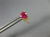 ANTIQUE 1.20CT DIAMOND & AAA RUBY 14KT YELLOW GOLD CLUSTER STUD EARRINGS #18909