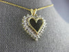 ESTATE .60CT DIAMOND 14KT YELLOW GOLD 3D OPEN HEART FLOATING LOVE PENDANT #26540