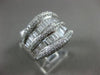 WIDE 2.26CT DIAMOND 18KT WHITE GOLD ROUND & BAGUETTE SEMI ETERNITY WEDDING RING