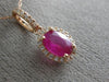 ESTATE 1.02CT ROUND DIAMOND & AAA RUBY 14KT ROSE GOLD 3D CLASSIC OVAL PENDANT