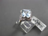 ESTATE LARGE 2.28CTW DIAMOND & AAA AQUAMARINE 14KT WHITE GOLD STAR FLORAL RING