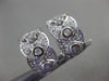 ESTATE WIDE 1.0CT ROUND DIAMOND 18KT WHITE GOLD 3D ETOILE BEZEL CLIP ON EARRINGS