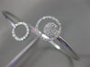 ESTATE .65CT DIAMOND 14KT WHITE GOLD 3D CIRCLE OF LIFE FLEXIBLE BANGLE BRACELET