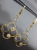 ESTATE LARGE 3.88CT DIAMOND & MULTI GEM 14KT YELLOW GOLD 4 LEAF CLOVER EARRINGS