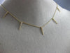 ESTATE .15CT DIAMOND 14KT YELLOW GOLD 3D CLASSIC BY THE YARD SPIKY FUN NECKLACE