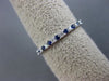 ESTATE .26CT DIAMOND & AAA SAPPHIRE 18K WHITE GOLD 3D STACKABLE ANNIVERSARY RING