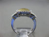 ESTATE WIDE .40CT DIAMOND 14KT WHITE & YELLOW GOLD SQUARE HAMMERED HALO FUN RING