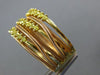 .91CT FANCY YELLOW DIAMOND 18K ROSE & YELLOW GOLD 3D MULTI ROW ANNIVERSARY RING
