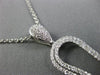 ESTATE LARGE 1.10CT DIAMOND 18KT WHITE GOLD 3D INFINITY DOUBLE HALO LOVE PENDANT