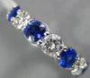 ESTATE 3.85CT DIAMOND & AAA SAPPHIRE 14KT WHITE GOLD 3D ANNIVERSARY RING #26028