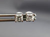 ESTATE .40CT DIAMOND 14KT WHITE GOLD 3D CLASSIC SOLITAIRE STUD EARRINGS #17279