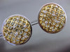 ESTATE LARGE .31CT DIAMOND 18KT TWO TONE GOLD 3D OPEN FILIGREE CIRCULAR EARRINGS