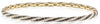3.30CT WHITE & BLACK DIAMOND 14KT YELLOW GOLD ROPE ETERNITY FUN BANGLE BRACELET