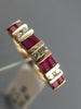 ESTATE .76CT DIAMOND & AAA RUBY 14K ROSE GOLD CLASSIC WEDDING ANNIVERSARY RING