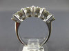 ESTATE LARGE 1.64CT DIAMOND 18KT WHITE GOLD 3D ROUND FIVE STONE ANNIVERSARY RING