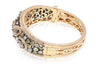 EXTRA LARGE 20.0CT MULTI COLOR DIAMOND 18KT YELLOW & BLACK GOLD BANGLE BRACELET