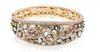 EXTRA LARGE 20.0CT MULTI COLOR DIAMOND 18KT YELLOW & BLACK GOLD BANGLE BRACELET