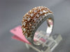 ESTATE LARGE 1.51CT DIAMOND 18KT WHITE & ROSE GOLD 3D WEDDING ANNIVERSARY RING