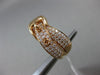ESTATE WIDE 1.34CT ROUND DIAMOND 18KT ROSE GOLD 3D MULTI ROW BELT FUN RING VVS