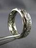 ANTIQUE WIDE .35CT DIAMOND PLATINUM 3D FILIGREE ETERNITY ANNIVERSARY RING #26408