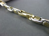 ESTATE WIDE 14K WHITE & YELLOW GOLD 3D SOLID HANDCRAFTED ITALIAN BRACELET #22788