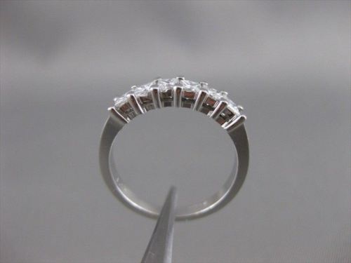 ESTATE 1.0CT PRINCESS DIAMOND 14K WHITE GOLD SHARE WEDDING ANNIVERSARY RING 1336