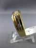 ESTATE WIDE .30CT DIAMOND 14KT WHITE & YELLOW GOLD THREE STONE MEN'S RING #10914