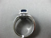 ESTATE LARGE 5.24CT DIAMOND & AAA SAPPHIRE 18KT WHITE GOLD HALO ENGAGEMENT RING