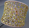 MASSIVE 27.48CT PINK & INTENSE YELLOW DIAMOND 18K ROSE GOLD FILIGREE WEB BANGLE