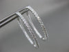 ESTATE LARGE 1.13CT DIAMOND 18KT WHITE GOLD 3D INSIDE OUT ROUND HANGING EARRINGS