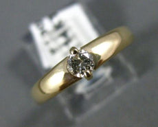 ESTATE .20CT DIAMOND 14K YELLOW GOLD 3D SOLITAIRE PROMISE ENGAGEMENT RING #19059