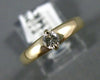 ESTATE .20CT DIAMOND 14K YELLOW GOLD 3D SOLITAIRE PROMISE ENGAGEMENT RING #19059