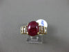 ANTIQUE 5.70CT DIAMOND & AAA RUBY 14KT YELLOW GOLD 3D PYRAMID ENGAGEMENT RING