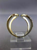 ESTATE WIDE .30CT DIAMOND 14KT WHITE & YELLOW GOLD 3D DOUBLE CIRCLE FUN RING