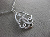 ESTATE .13CT DIAMOND 14K WHITE GOLD 3D CLASSIC OPEN FILIGREE BELL LOVE PENDANT