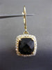 ESTATE LARGE 4.36CTW DIAMOND & AAA SMOKY TOPAZ 14K YELLOW GOLD HANGING EARRINGS