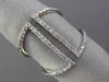 ESTATE WIDE .45CT DIAMOND 14KT WHITE GOLD 3D DOUBLE BAR RECTANGULAR FUN RING