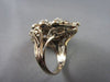 ANTIQUE LARGE FILIGREE AUSTRALIAN OPAL 1.30CTW 14KT YELLOW GOLD FLORAL RING !!!