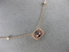 ESTATE .88CT DIAMOND & AAA MORGANITE 14KT ROSE GOLD CLASSIC BY THE YARD NECKLACE