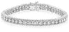 2.75CT ROUND & PRINCESS CUT DIAMOND 14KT WHITE GOLD 3D THREE ROW TENNIS BRACELET