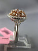 ESTATE WIDE 2.0CT MULTI COLOR DIAMOND 18KT WHITE & ROSE GOLD 3D ANNIVERSARY RING