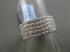 ESTATE 1.08CT DIAMOND 18KT WHITE GOLD MULTI ROW CLASSIC PAVE ANNIVERSARY RING