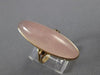 ESTATE EXTRA LARGE 9.0CT AAA CABOCHON PINK QUARTZ 14KT YELLOW GOLD OVAL FUN RING