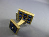 ESTATE EXTRA LARGE 5.72CT DIAMOND & AAA SAPPHIRE 18KT 2 TONE GOLD 3D CUFFLINKS